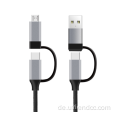 Heißer Verkauf Splitter Typ-C Micro Kapuze USB-Kabel